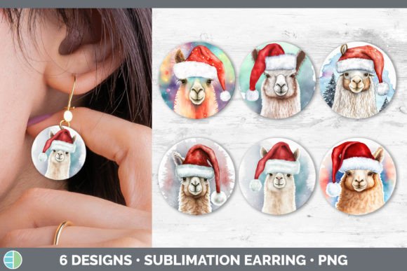 Christmas Alpaca Round Earring Sublima: Illustrations Review