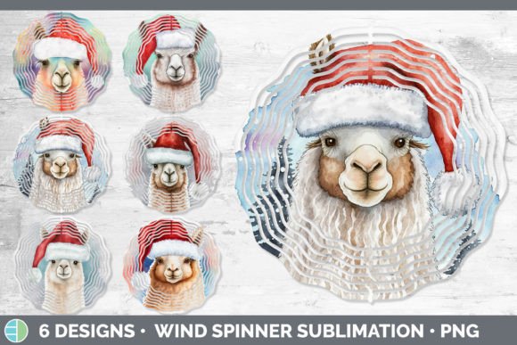 Christmas Alpaca Wind Spinner Illustrations Review