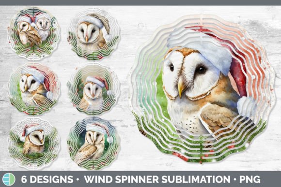 Christmas Barn Owl Wind Spinner Sublim: Illustrations Review