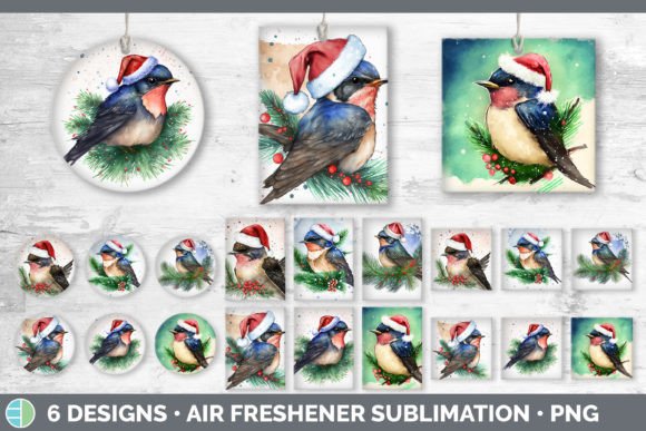 Christmas Barn Swallow Air Freshener S Illustrations