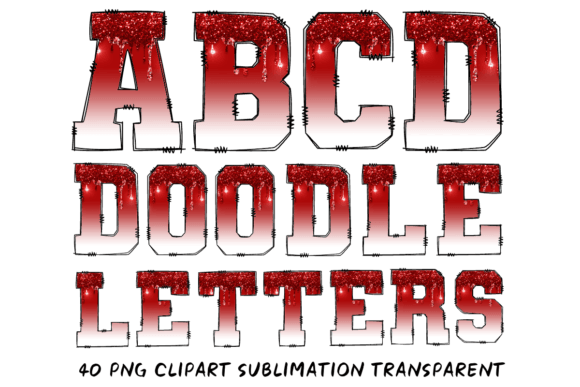 Christmas Dripping Glitter Alphabet 6: Festive Illustrations