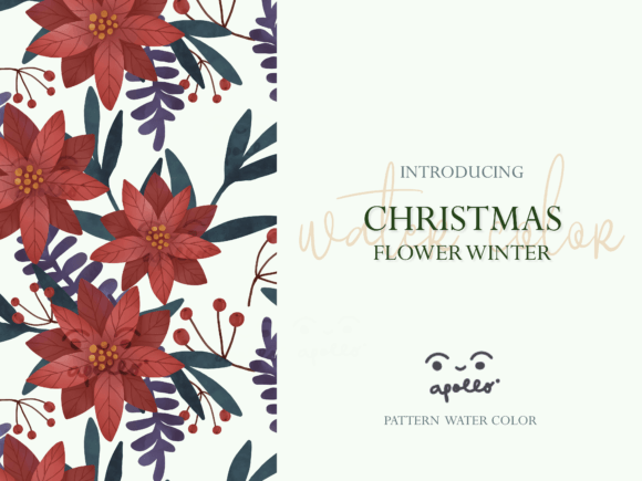 Christmas Flower Winter Pattern 03: Illustrations