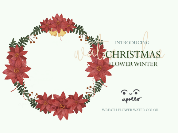 Christmas Flower Winter Wreath 02 Illustrations Review