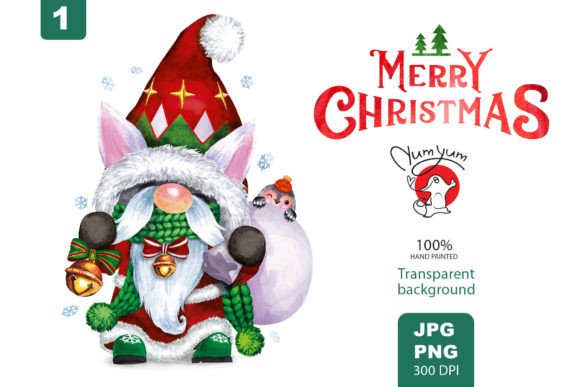 Christmas Gnome with Gifts: Illustrations for Sellers