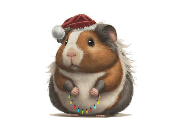 Christmas Guinea Pig Watercolor Illustrations Review