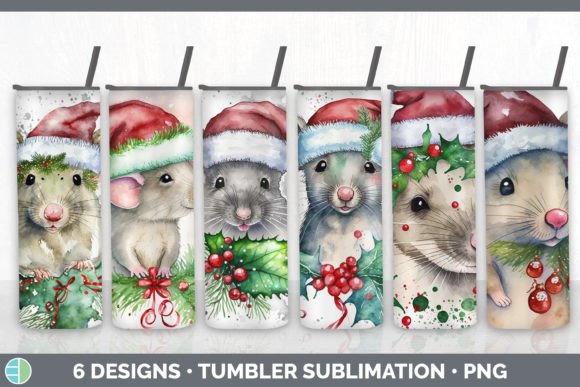 Christmas Mouse Tumbler Bund: Illustrations
