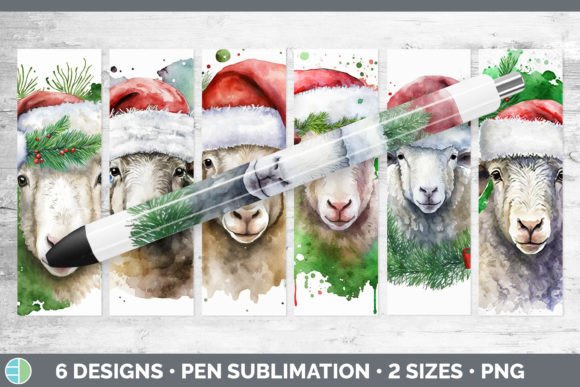 Christmas Sheep Pen Wraps: Festive Illustrations