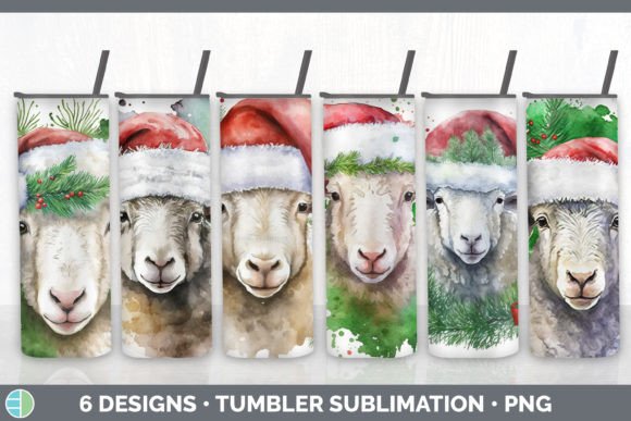 Christmas Sheep Tumbler Bund: Festive Illustrations