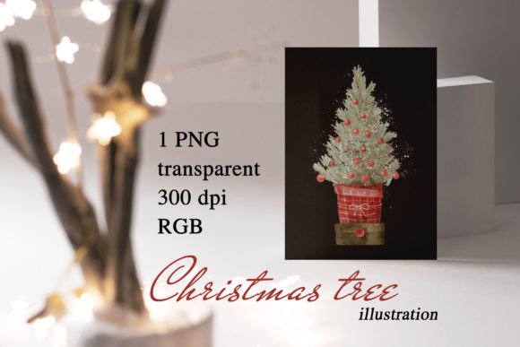 Christmas Tree PNG Illustration for Sellers
