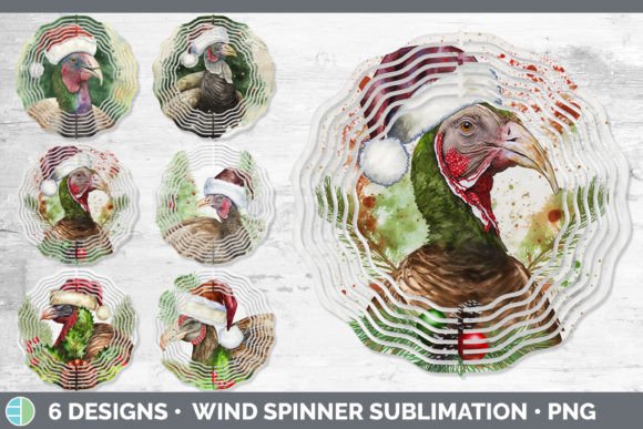 Christmas Turkey Wind Spinner Sublimat: Illustrations Review