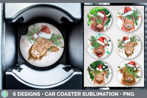 Highland Cow Illustrations for Festive Branding