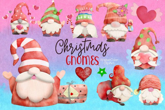 Merry Christmas Clipart Gnome: Illustrations for Sellers