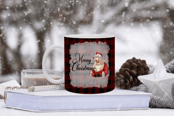 Merry Christmas Santa Mug Wrap: Festive Illustrations