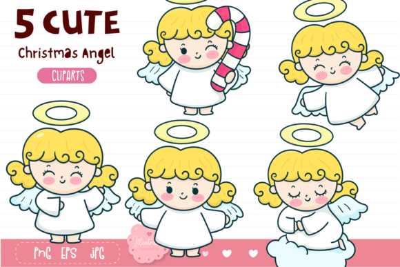 Reviewing the Christmas Angel Happy New Year Cartoon Design
