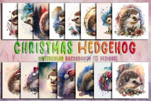 Reviewing the Christmas Hedgehog Watercolor Design