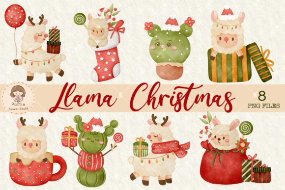 Reviewing Watercolor Cute Llama Christmas Clipart for Stitching