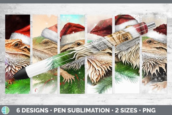 Santa Bearded Dragon Christmas Pen Wraps: A Crafter’s Review of These Unique Illustrations