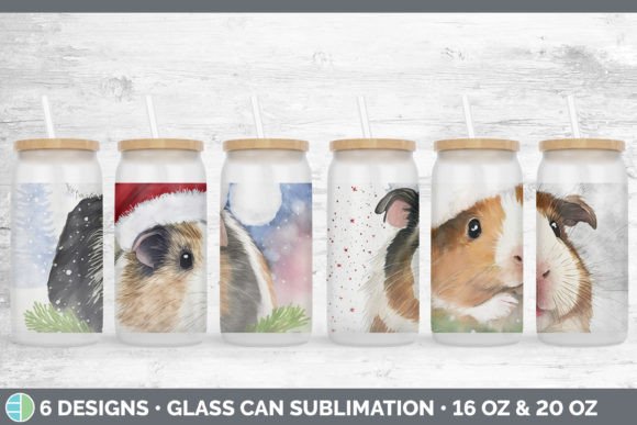 Santa Guinea Pig: Festive Illustrations for Branding