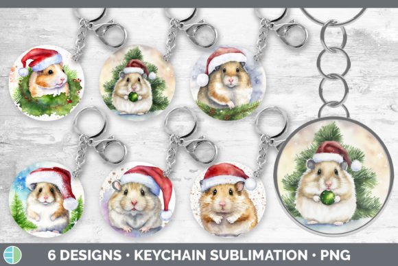Santa Hamster Keychain Illustrations Review