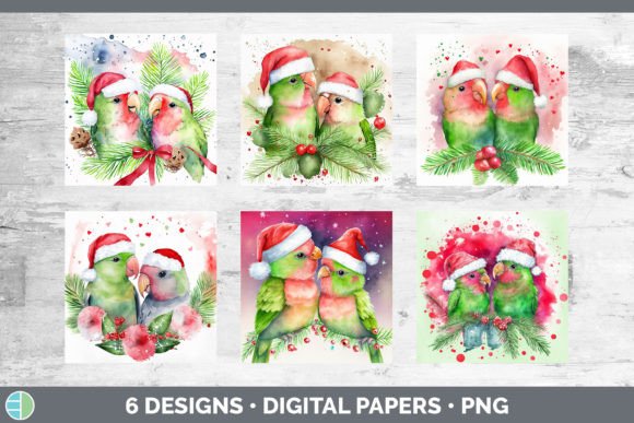 Santa Lovebirds Christmas Backgrounds: A Designer’s Review