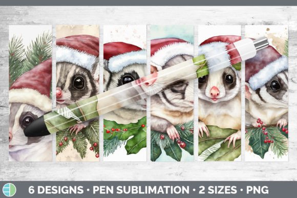 Santa Sugar Glider Christmas Pen Wraps: Illustrations Review