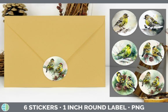 Siskin Christmas Stickers: Festive Illustrations