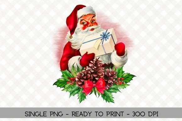 Vintage Santa Clipart: Branding & Illustrations